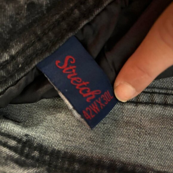 Phat Farm Y2k Grey, Stretch, Patched and distressed Size 42x30 Jeans - Picture 10 of 10